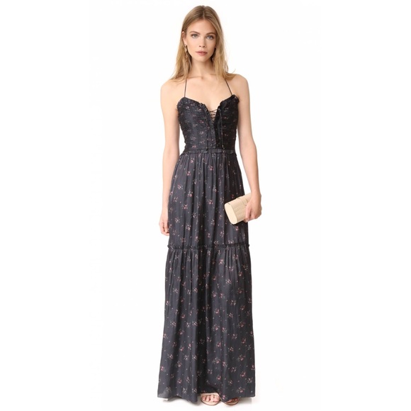 Ulla Johnson Black Floral Maxi Dress - Picture 5 of 12